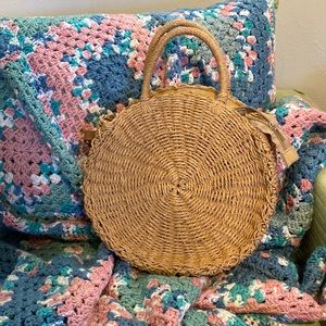 Wicker basket purse